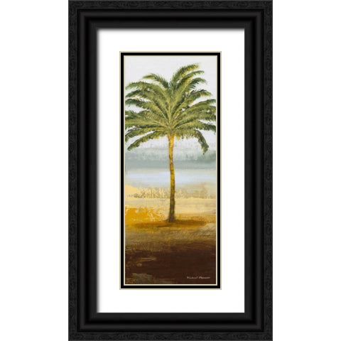 Beach Palm II Black Ornate Wood Framed Art Print with Double Matting by Marcon, Michael