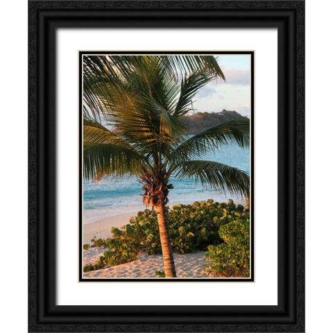 Sunset Palms I Black Ornate Wood Framed Art Print with Double Matting by Bryant, Susan