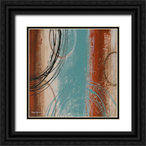 Tricolored I Black Ornate Wood Framed Art Print with Double Matting by Marcon, Michael
