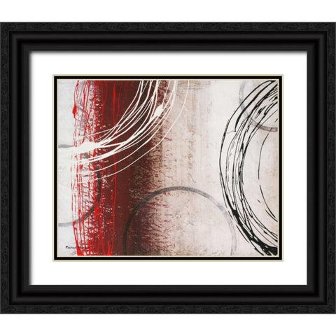 Tricolored Gestures II Black Ornate Wood Framed Art Print with Double Matting by Marcon, Michael
