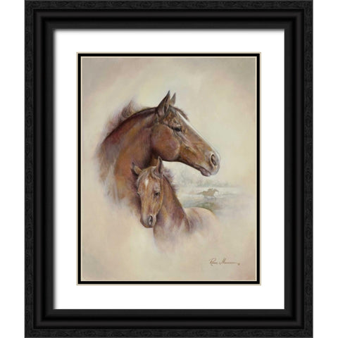 Race Horse II Black Ornate Wood Framed Art Print with Double Matting by Manning, Ruane