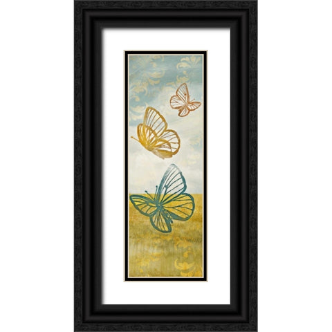 Fluttering Field I Black Ornate Wood Framed Art Print with Double Matting by Loreth, Lanie