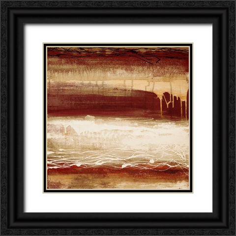 Red Wahn I Black Ornate Wood Framed Art Print with Double Matting by Marcon, Michael