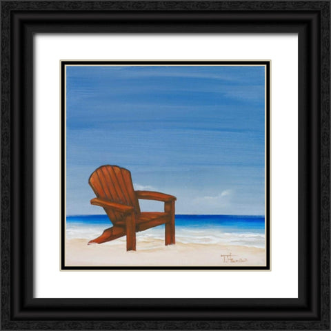 Coastal Scene III Black Ornate Wood Framed Art Print with Double Matting by Hakimipour, Tiffany