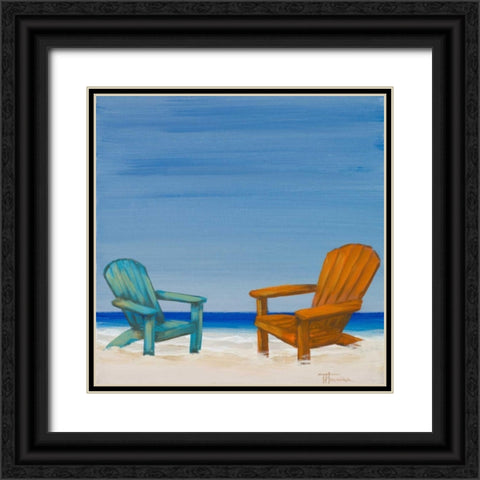 Coastal Scene IV Black Ornate Wood Framed Art Print with Double Matting by Hakimipour, Tiffany