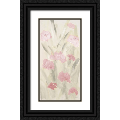 Calm Flowers II Black Ornate Wood Framed Art Print with Double Matting by Loreth, Lanie