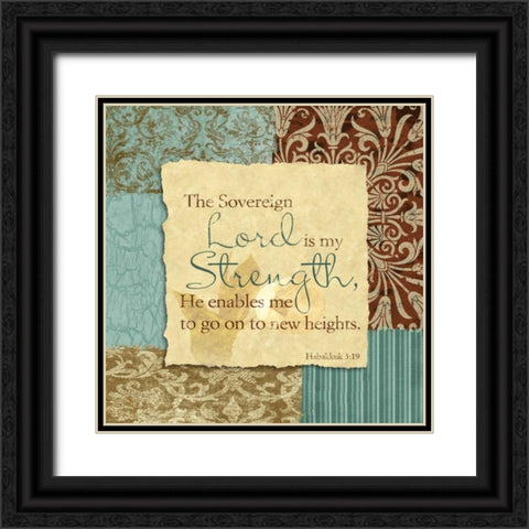 Lord Is My Strength Black Ornate Wood Framed Art Print with Double Matting by Spaeth, John