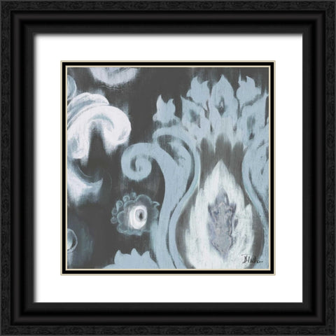 Gray Transitions with Border II Black Ornate Wood Framed Art Print with Double Matting by Pinto, Patricia