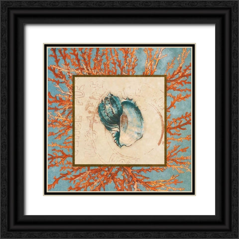 Coral Medley Shell II Black Ornate Wood Framed Art Print with Double Matting by Loreth, Lanie