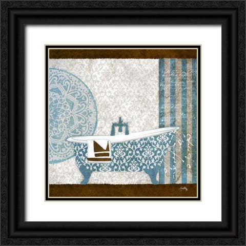 Garden Bath II Black Ornate Wood Framed Art Print with Double Matting by Medley, Elizabeth