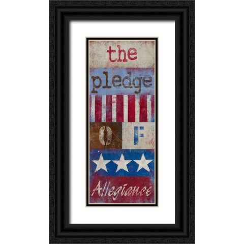 The Pledge of Allegiance Black Ornate Wood Framed Art Print with Double Matting by Kingsley