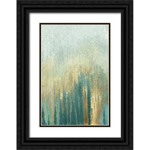 Teal Golden Woods Black Ornate Wood Framed Art Print with Double Matting by Gonzalez, Roberto