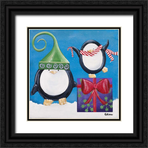 Paddison and Friends I Black Ornate Wood Framed Art Print with Double Matting by Ritter, Gina