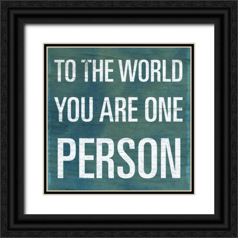 To the World Black Ornate Wood Framed Art Print with Double Matting by SD Graphics Studio