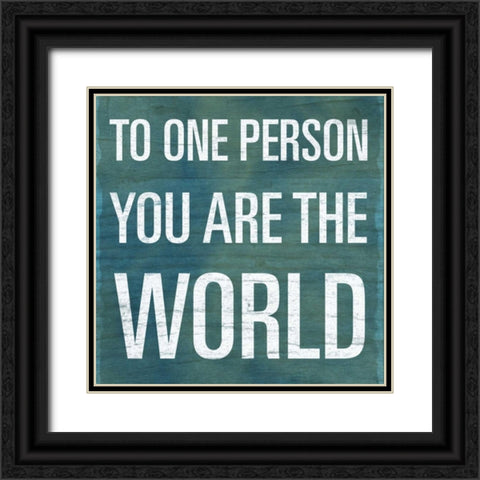 One Person Black Ornate Wood Framed Art Print with Double Matting by SD Graphics Studio