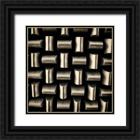 Industrial Square II Black Ornate Wood Framed Art Print with Double Matting by Rodriguez, Jairo