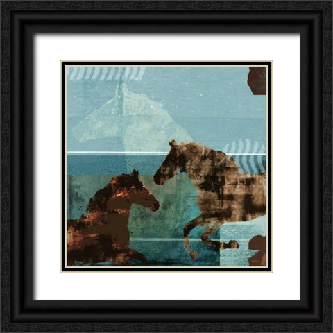 Around the Stable I Black Ornate Wood Framed Art Print with Double Matting by Meneely, Dan