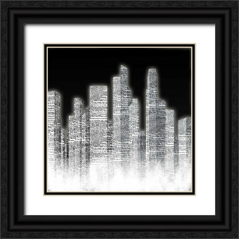 Black and White City I Black Ornate Wood Framed Art Print with Double Matting by Studio, Sd Graphics