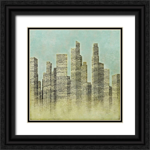 The City I Black Ornate Wood Framed Art Print with Double Matting by SD Graphics Studio