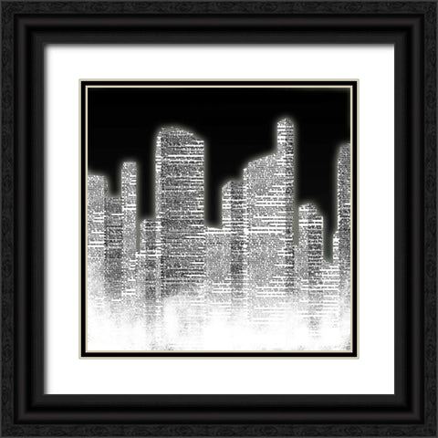 Black and White City II Black Ornate Wood Framed Art Print with Double Matting by Studio, Sd Graphics