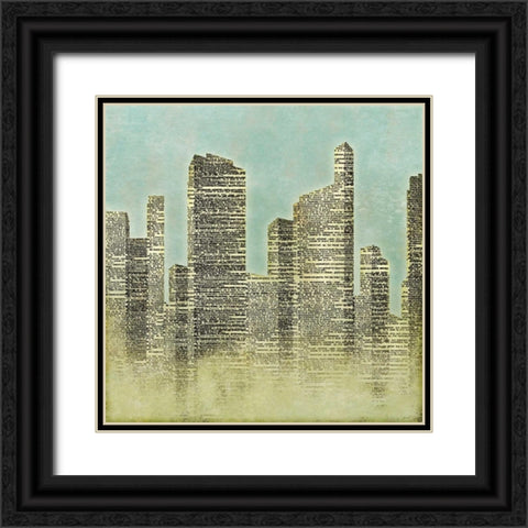 The City II Black Ornate Wood Framed Art Print with Double Matting by SD Graphics Studio
