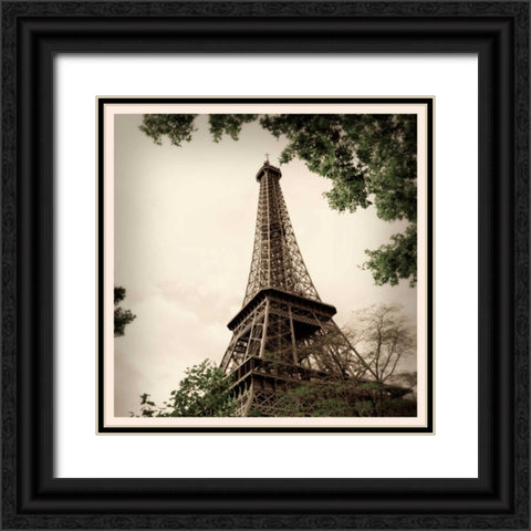 Last Day in Paris I Black Ornate Wood Framed Art Print with Double Matting by Navas, Emily
