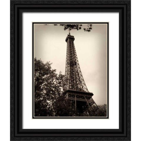 Last Day in Paris II Black Ornate Wood Framed Art Print with Double Matting by Navas, Emily