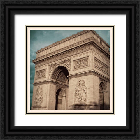 Last Day in Paris II Black Ornate Wood Framed Art Print with Double Matting by Navas, Emily