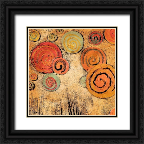 Spring Forward Square I Black Ornate Wood Framed Art Print with Double Matting by Ritter, Gina