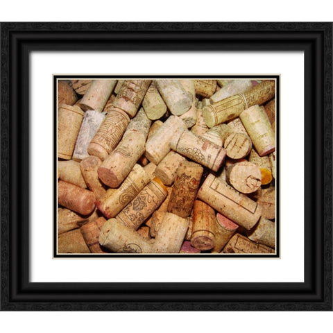 Corks I Black Ornate Wood Framed Art Print with Double Matting by French-Roussia, Heather A.
