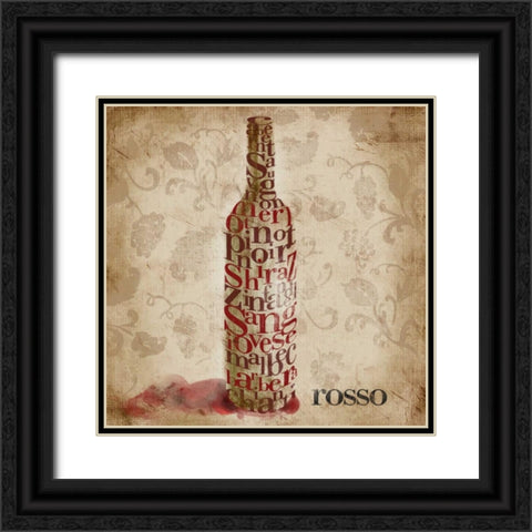 Type of Wine I Black Ornate Wood Framed Art Print with Double Matting by SD Graphics Studio