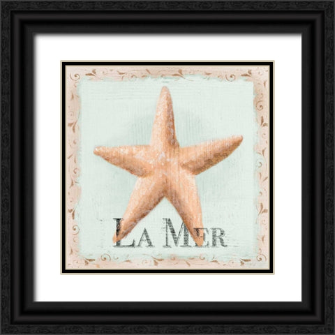 La Mer Black Ornate Wood Framed Art Print with Double Matting by Hakimipour, Tiffany