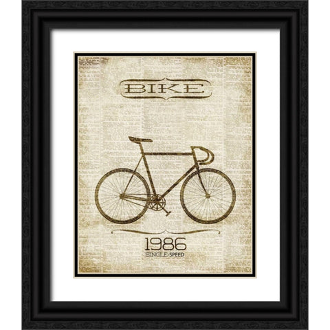 Bike 1986 Black Ornate Wood Framed Art Print with Double Matting by Studio, Sd Graphics