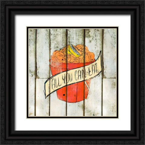 All You Can Eat Black Ornate Wood Framed Art Print with Double Matting by SD Graphics Studio