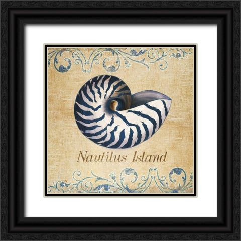 Nautilus Island Black Ornate Wood Framed Art Print with Double Matting by SD Graphics Studio