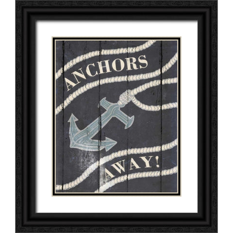 Anchor II Black Ornate Wood Framed Art Print with Double Matting by SD Graphics Studio