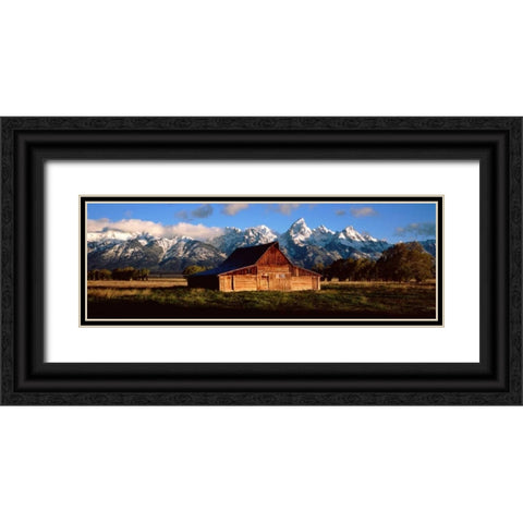 Alma Moulton Barn Black Ornate Wood Framed Art Print with Double Matting by Lake, Shelley