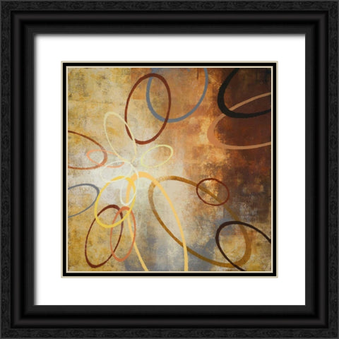 Oxide Burst I Black Ornate Wood Framed Art Print with Double Matting by Marcon, Michael