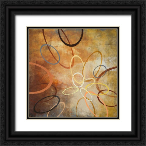 Oxide Burst II Black Ornate Wood Framed Art Print with Double Matting by Marcon, Michael