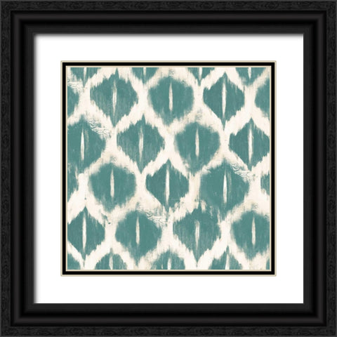 Colored Ikats III Black Ornate Wood Framed Art Print with Double Matting by Pinto, Patricia
