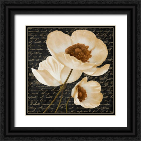 Evening Bloom I Black Ornate Wood Framed Art Print with Double Matting by Rhyan, Vivien