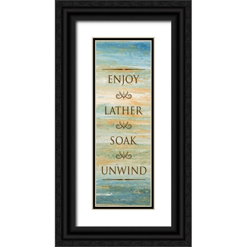 Bath in Abstract I Black Ornate Wood Framed Art Print with Double Matting by Gonzalez, Roberto
