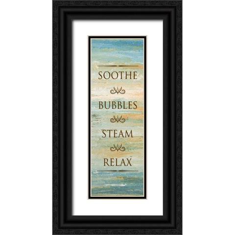Bath in Abstract II Black Ornate Wood Framed Art Print with Double Matting by Gonzalez, Roberto