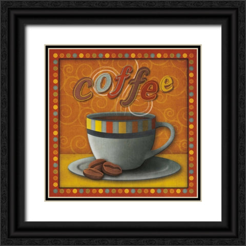 Coffee Black Ornate Wood Framed Art Print with Double Matting by Studio, Sd Graphics
