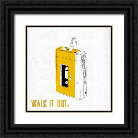 Walk it out Black Ornate Wood Framed Art Print with Double Matting by Sundance Studio