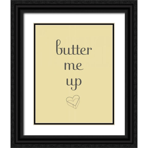 Butter Black Ornate Wood Framed Art Print with Double Matting by Studio, Sd Graphics
