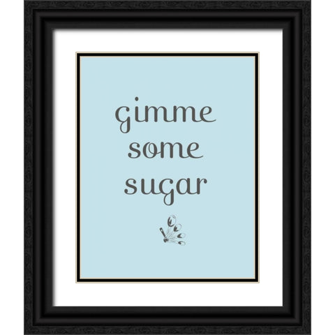 Sugar Black Ornate Wood Framed Art Print with Double Matting by Studio, Sd Graphics
