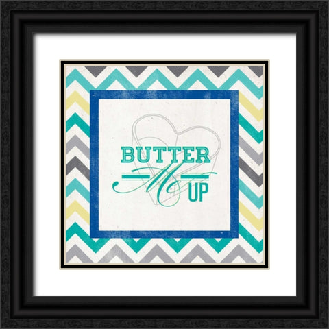 Butter Me Up Black Ornate Wood Framed Art Print with Double Matting by SD Graphics Studio