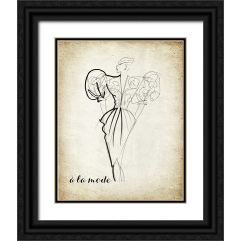 Couture Concepts I Black Ornate Wood Framed Art Print with Double Matting by Biscardi, Nicholas