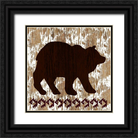Wilderness Bear Black Ornate Wood Framed Art Print with Double Matting by Biscardi, Nicholas